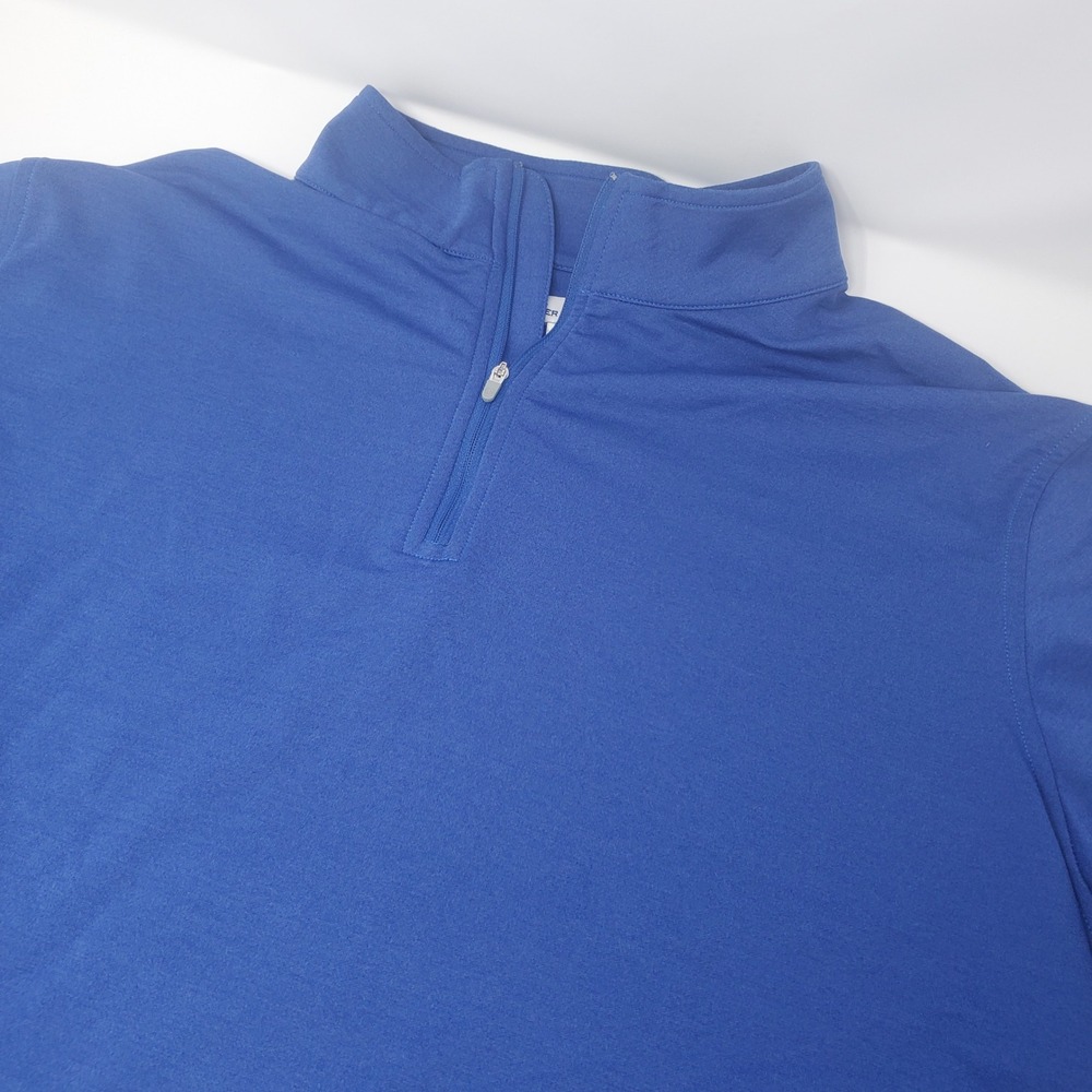Peter Millar Pullover Mens XL York Blue Quarter-Zip MF20EK40B Long Sleeve